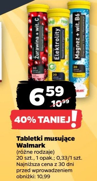 Tabletki musujące elektrolity Walmark promocja w Netto