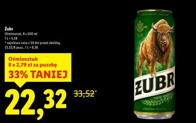 Piwo Żubr Ośmiosztuk promocja w Lidl