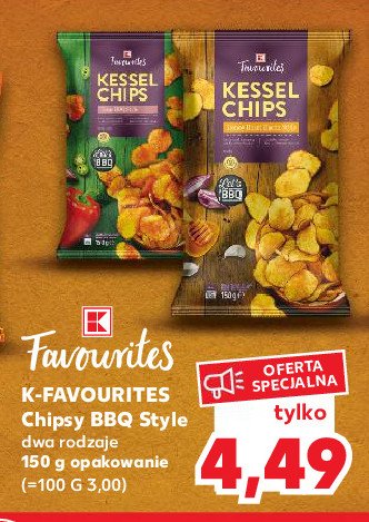 Chipsy texas bbq style K-classic favourites promocja