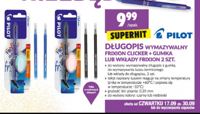 Długopis frixon clicker + 2 wkłady Pilot promocja