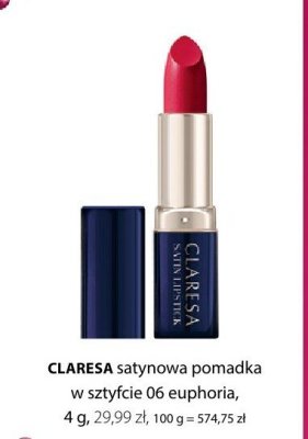 Pomadka satynowa w sztyfcie 06 euphoria CLARESA promocja w Hebe