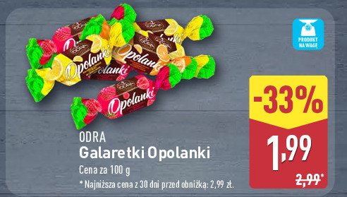 Galaretki w czekoladzie Odra opolanki promocja w Aldi
