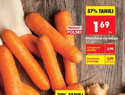 Marchew na wagę promocja w Biedronka