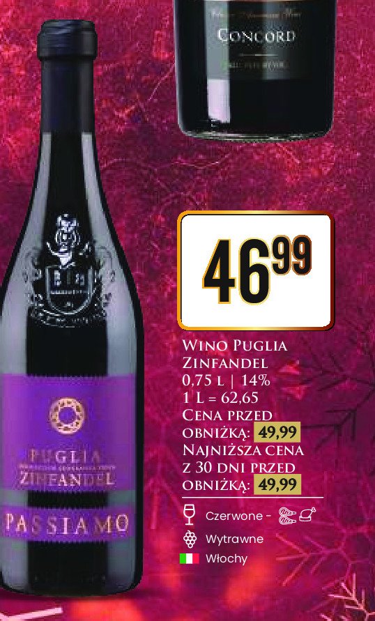 Wino zinfandel PUGLIA promocja w Dino