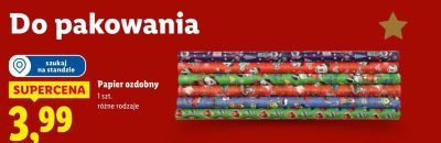 Papier ozdobny, różne rodzaje promocja w Lidl