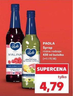 Syrop malinowy Paola promocja w Kaufland