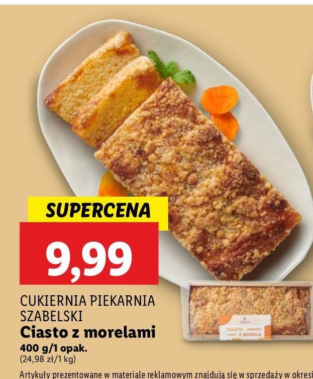 Ciasto miodowe z morelą Cukiernia szabelski promocja