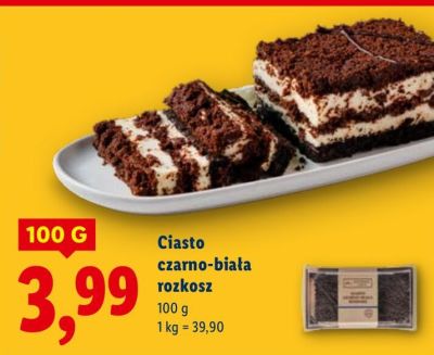Ciasto czarno-biała rozkosz promocja w Lidl