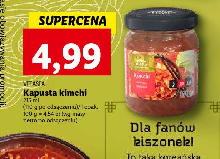 Kapusta kimchi Vitasia promocja