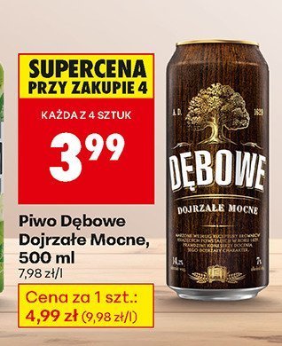 Piwo Dębowe Dojrzałe Mocne, 500 ml promocja w Biedronka
