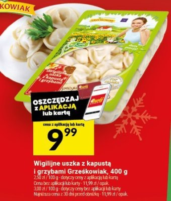 Wigilijne uszka z kapustą i grzybami Grześkowiak, 400 g promocja w Twój Market