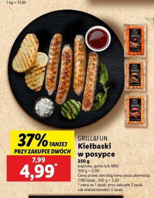 Kiełbaski grillowe bbq Grill and fun promocja