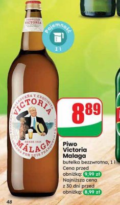 Piwo Victoria Malaga butelka bezwrotna promocja w Dino