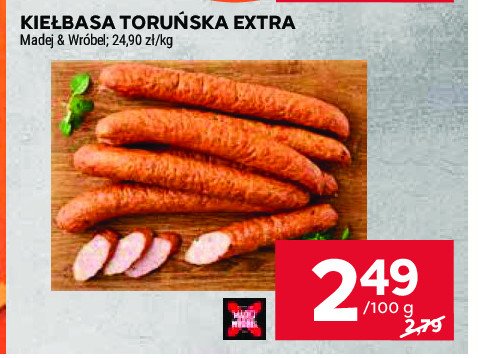 Kiełbasa toruńska ekstra Madej & wróbel promocja