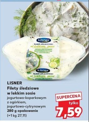 艢led藕 atlantycki w lekkim sosie jogurtowo-cytrynowym Lisner promocja