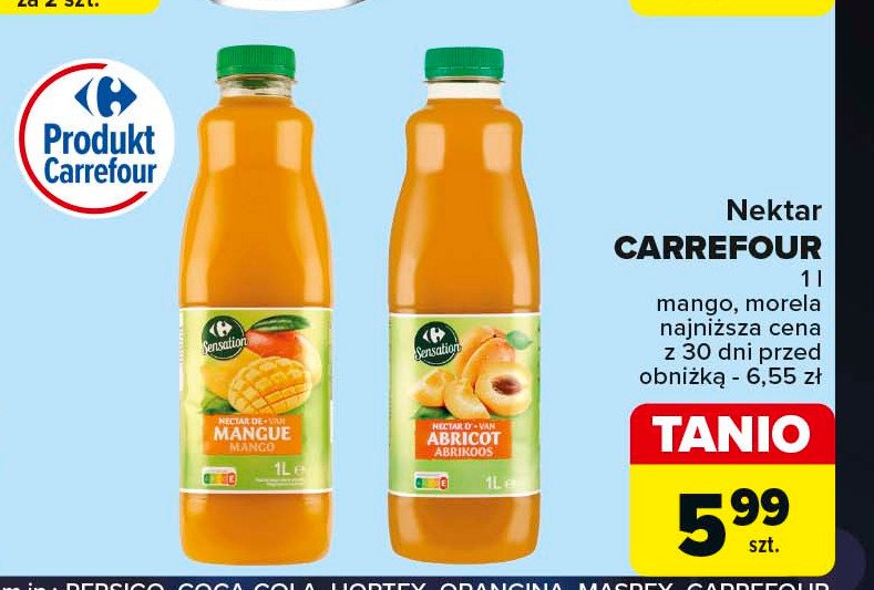 Nektar morelowy Carrefour selection promocja