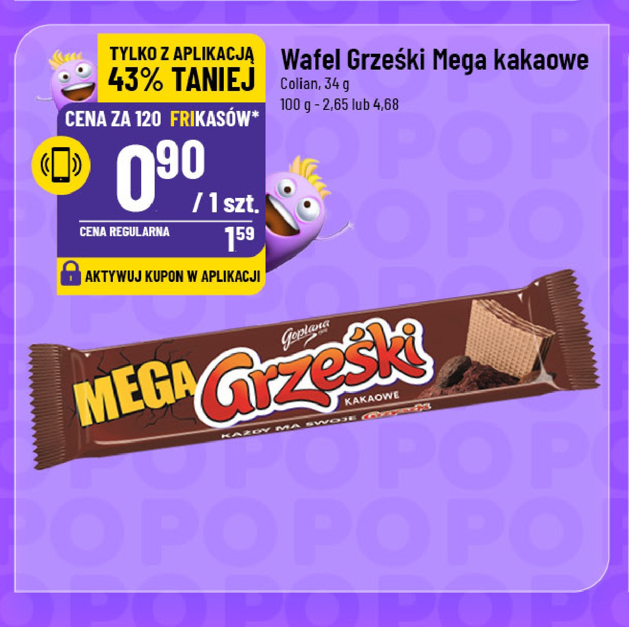 Wafelek kakaowy Grześki promocja