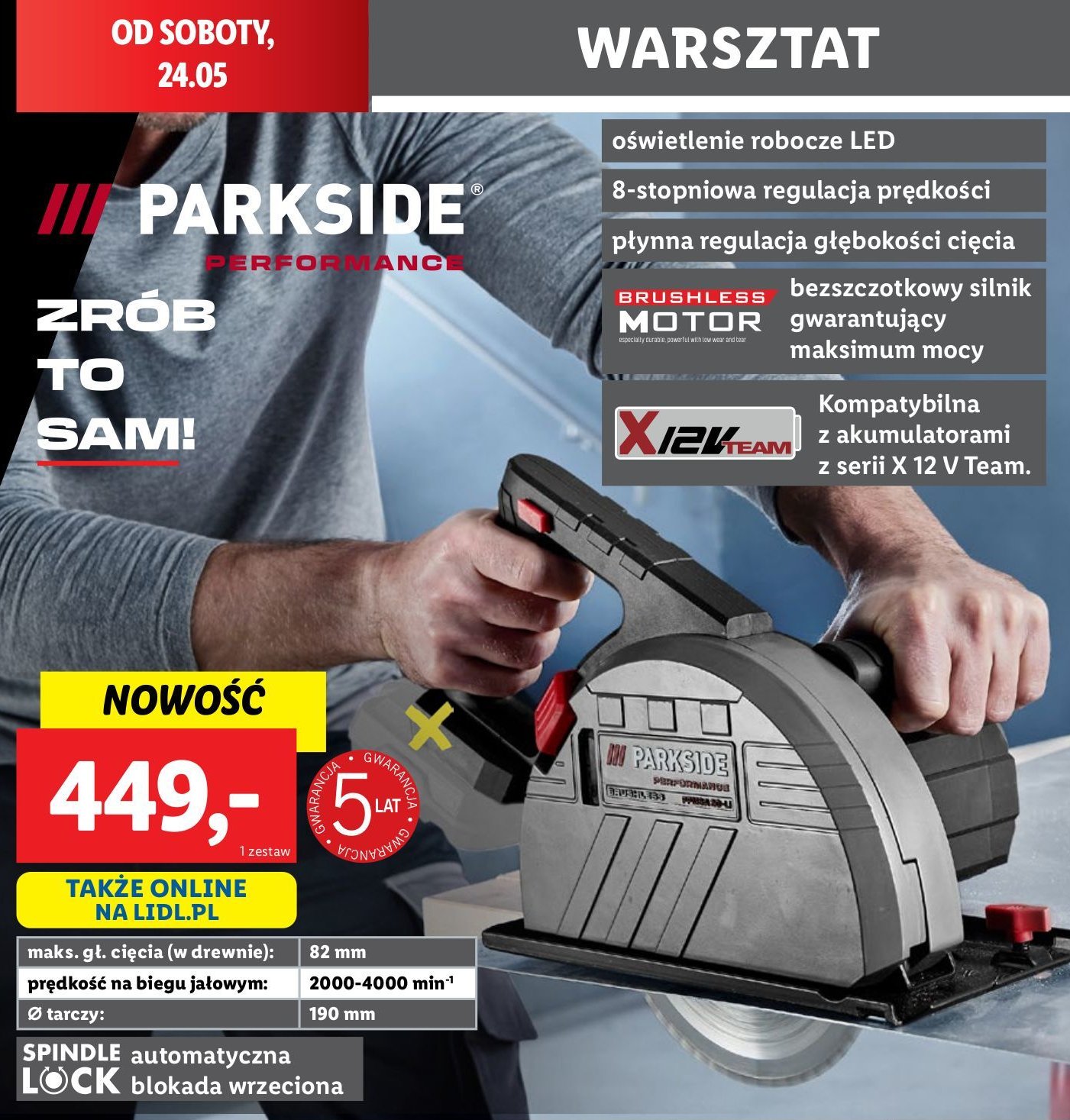Piła elektryczna Parkside promocja w Lidl