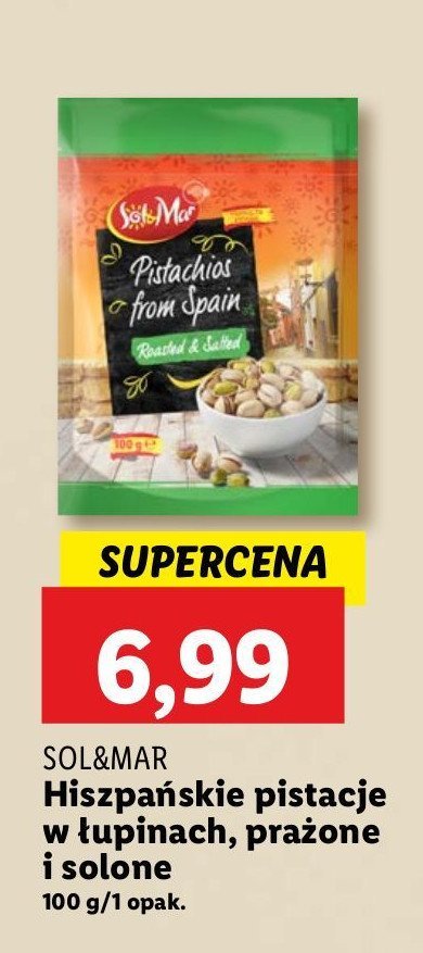 Pistacje w łupinach Sol&mar promocja