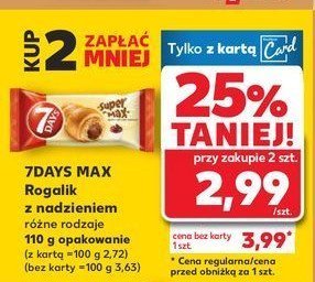7 Days Super Max - rogal z nadzieniem kakaowym promocja
