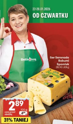 Ser Serenada Babuni Spomlek promocja w Delikatesy Centrum