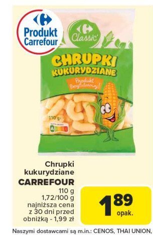 Chrupki kukurydziane Carrefour promocja w Carrefour