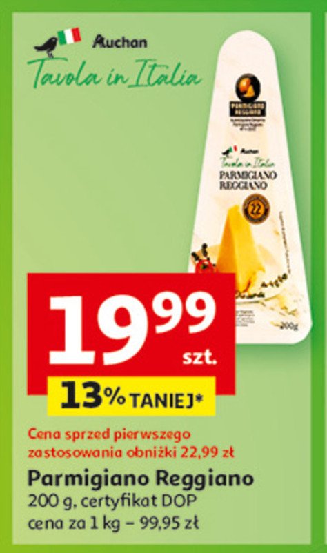 Parmigiano reggiano Auchan tavola in italia promocja