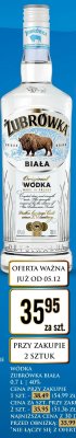 Wódka Żubrówka Biała 0.7L 40% promocja w Dino