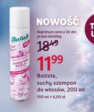 Suchy szampon Batiste do włosów, 200 ml promocja w Rossmann