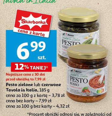 Pesto verde Auchan tavola in italia promocja