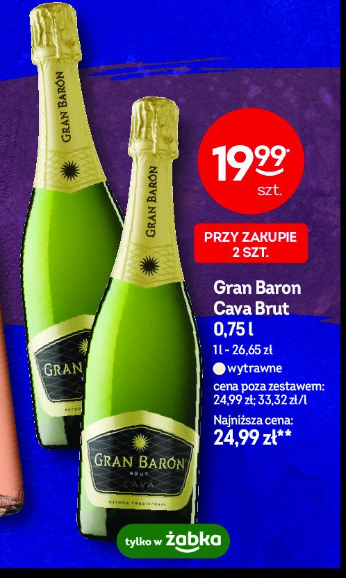 Wino Grand baron cava brut promocja w Żabka