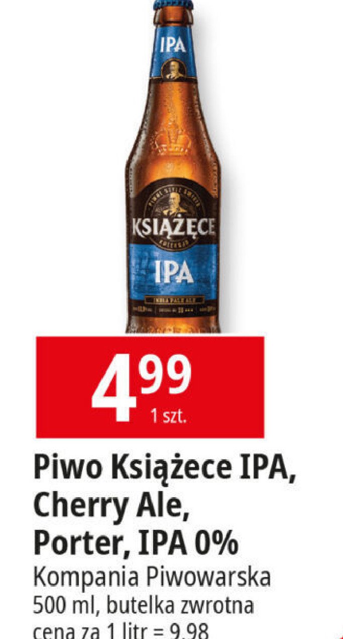 Piwo Książęce cherry ale promocja w Leclerc