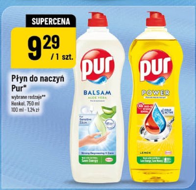Płyn do naczyń Pur promocja w POLOmarket