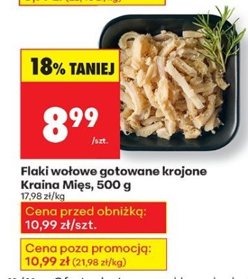 Flaki wołowe gotowane krojone promocja w Biedronka