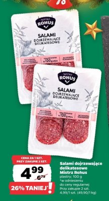 Salami dojrzewające delikatesowe promocja w Netto