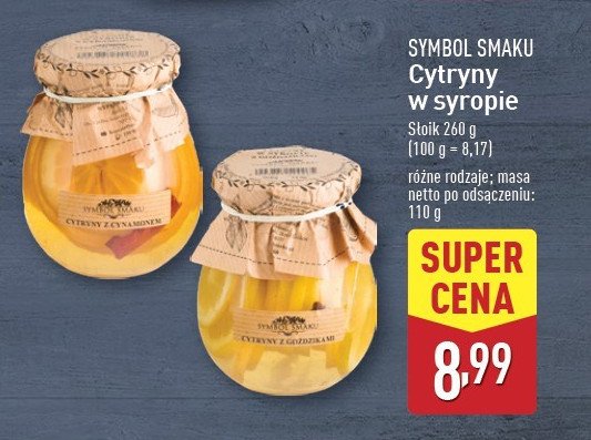 Cytryny z goździkami w syropie Symbol smaku promocja w Aldi