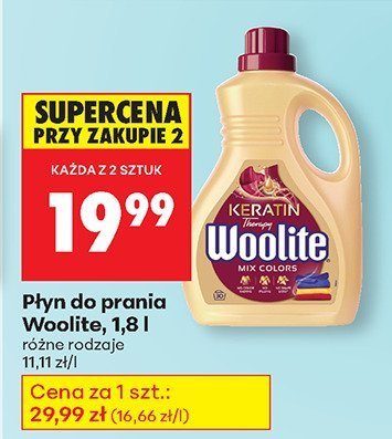 Płyn do prania Woolite, 1,8 l promocja w Biedronka
