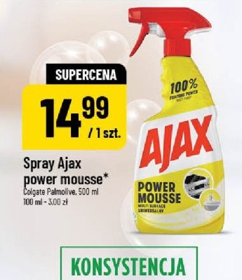 Spray Ajax power mousse promocja w POLOmarket