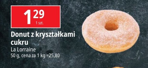 Donut z kryształkami cukru La lorraine promocja