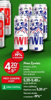 Piwo Żywiec Premium 0.0% 0.5l promocja w Żabka