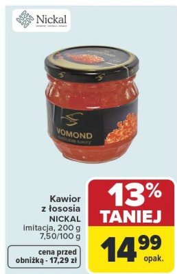 Kawior z łososia NICKAL imitacja 200g promocja w Carrefour