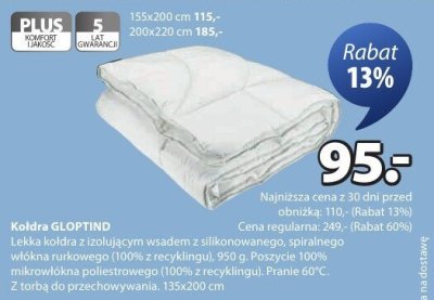 Kołdra GLOFTIND promocja w Jysk
