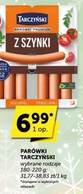 Parówki Tarczyński Premium z szynki promocja w ABC