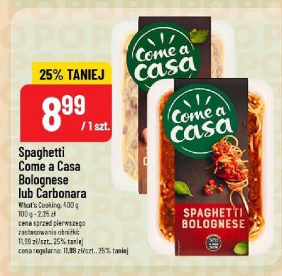 Spaghetti Come a Casa Carbonara promocja w POLOmarket
