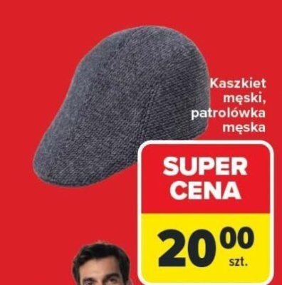 Kaszkiet męski Carrefour promocja w Carrefour