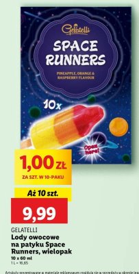 Lody space runners Gelatelli promocja