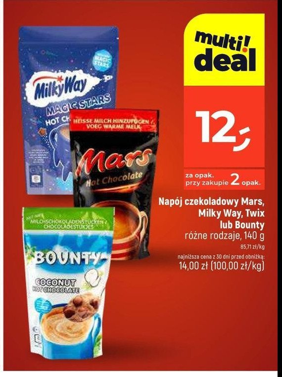 Napój czekoladowy w proszku Milky way promocja w Dealz