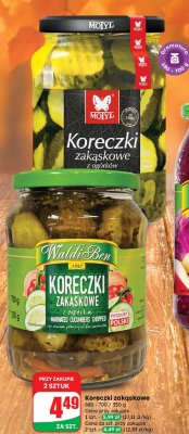 Koreczki zakąskowe z ogórków Motyl, WaldiBen, 680-700/350 g promocja w Dino