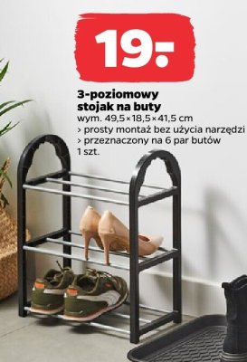 Stojak na buty 3-poziomowy 49.5x18.5x41.5 cm promocja w Netto