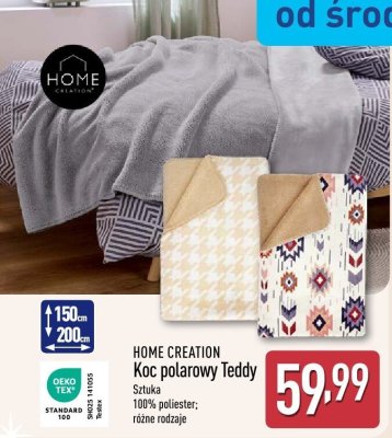 Koc polarowy Teddy HOME CREATION promocja w Aldi
